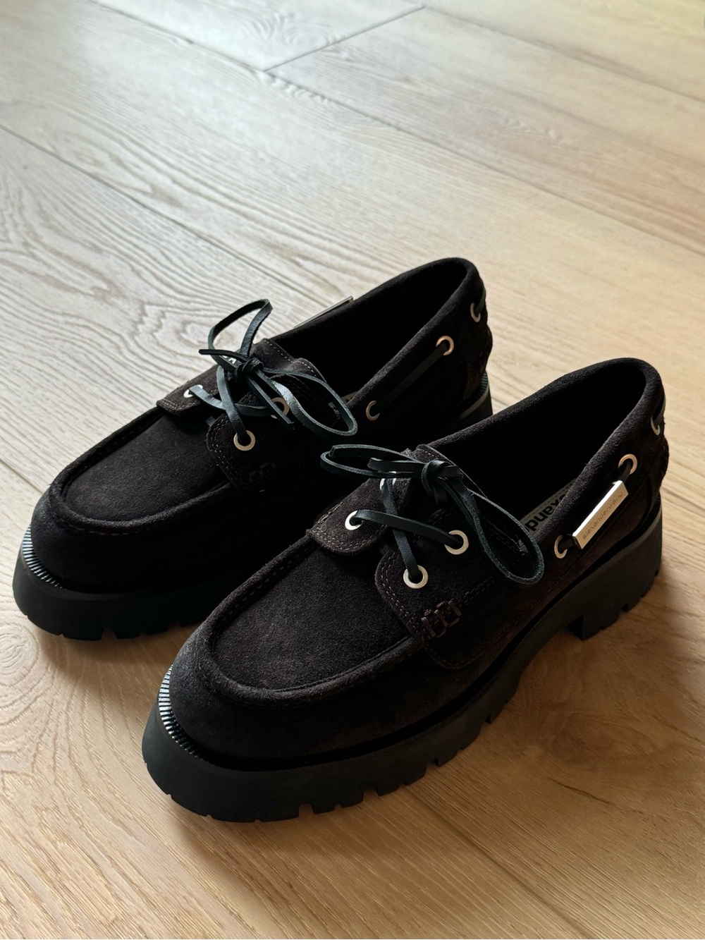 Alexander Wang Lace-Up Derby Shoes Leather Oxford Shoes size 38